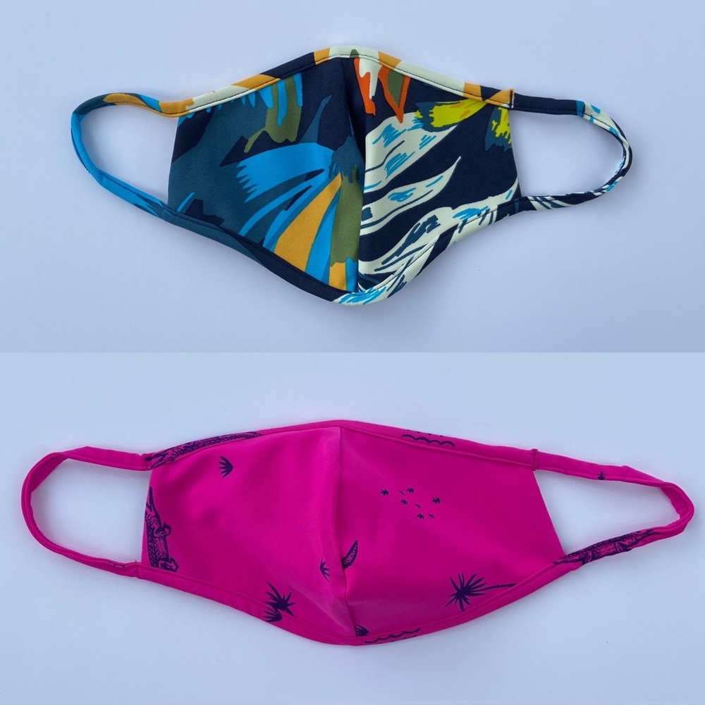 MAAJI Blue Pink Reversible Face Masks : TWO MASKS